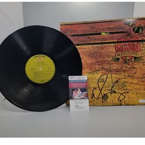 Alice Cooper Schools Out Authentic Signed Album Cover W/ Vinyl & JSA